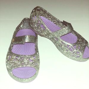 Crocs Toddler Girls Isabella Glitter Jelly Flat